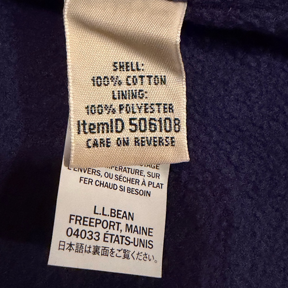 L.L.Bean Fleece Lined Plaid Jacket Petite Small Warm Shacket Coat - Picture 9 of 11
